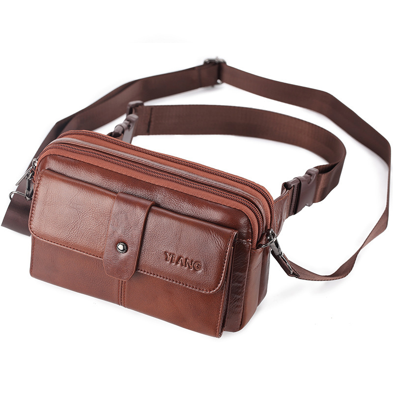 Fashion Top Layer Cowhide Messenger Bag Multifunctional - Image 7
