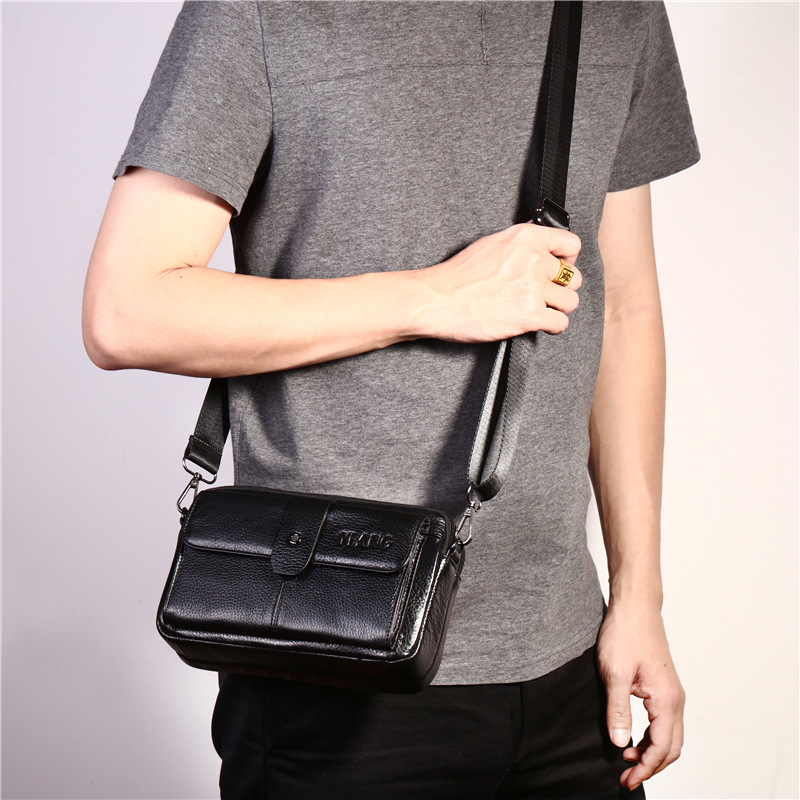 Fashion Top Layer Cowhide Messenger Bag Multifunctional - Image 4