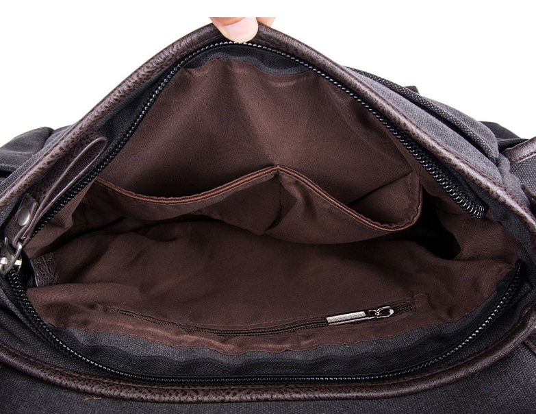 Portable canvas shoulder bag - Image 8