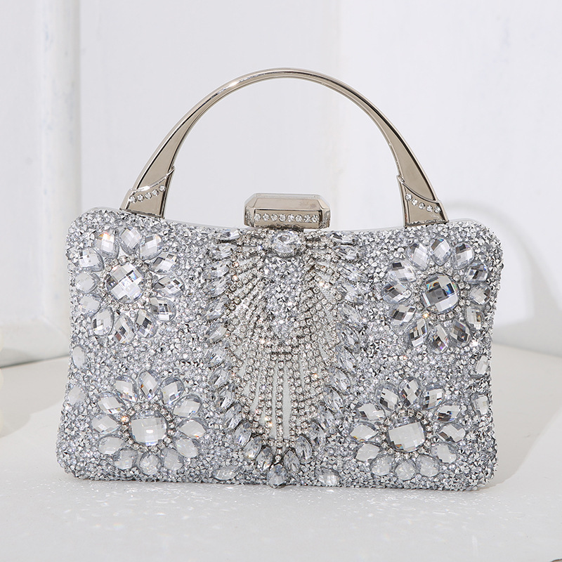 New Metal Handheld Handmade Diamond Inlaid Dinner Bag - Image 9